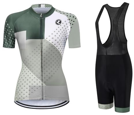 UGLY FROG Fahrradanzug Kurzarm Fahrradbekleidung Set 20D Gel Kissen Radfahren Bib Shorts Hosenträger Atmungsaktiv und Schnell Trocknend Women Clothing