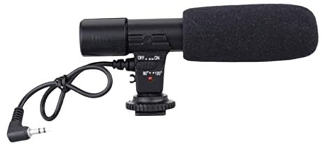 EXCEART Microfono Video Cardioide Per Interviste e Vlogging Compatibile Fotocamere Dslr, Leggero Cavo 3,5 Mm e Supporto 1/4, Per Registrazioni Audio Professionali e Riprese Cinematiche