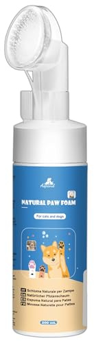 Aspand Nettoyant pour Pattes pour Chiens et Chats, Mousse Naturelle pour Nettoyer les Pattes Sans Rinçage, Brosse pour Nettoyage des Pieds, Nettoyant Sans Eau, Lavage Anti-Odeur