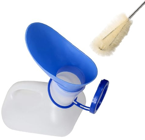 Urinella da donna, bottiglia per urina per donne e uomini, bottiglia portatile per pipì, 1000 ml, unisex, con maniglia e chiusura, per auto, in viaggio