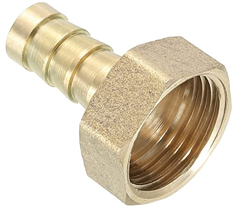 QUARKZMAN 5 Paquete Latón Recto Púa Conector Manguera Conector - para Transporte Aceite Líquido Gas, Aplicación a Exterior/Industrial (Púa Conector de 10mm, G1/2 Hembra)