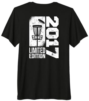 DiscGolf Disc-Golf-Joueur Anniversaire né en 2017 Disc-Golf T-Shirt Haut de Gamme