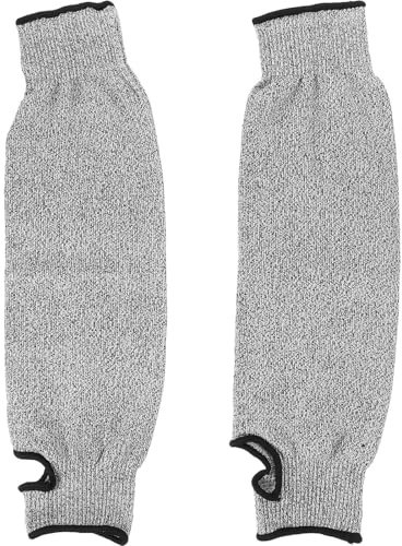 Adorainbow Manchons de Protection 45 Cm Bras de Jardinage Résistants aux Coupures Niveau 5, avec Trou pour Pouce Gris Manches Anti-rayures Unisexes pour Entretien Extérieur