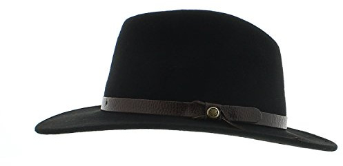 Votrechapeau Amance – Sombrero fedora, fieltro impermeable, color negro negro 61 cm