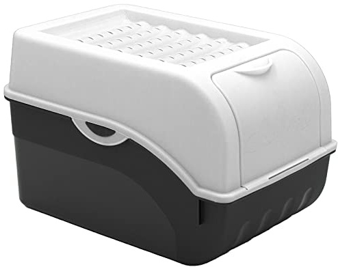 ARTECSIS Kartoffel Aufbewahrungsbox Weiß I Gemüsebox Kartoffelbox mit Deckel für ca. 4 kg Kartoffeln + 6 Aufkleber mit Gemüsesorten