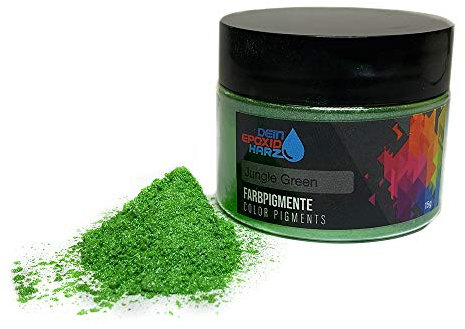 Epoxidharz Farbe | Epoxy-Pigmente | 15g | Perlglanz Metallic Farbpulver Pigment für Epoxidharz, Schmuck, Kunst, Tische, Schmuck, Malerei (Jungle Green)