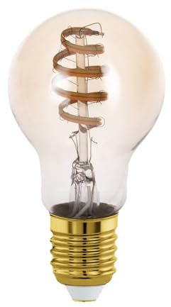 EGLO Connect.z Smart-Home LED Leuchtmittel E27, A60, ZigBee, App und Sprachsteuerung Alexa, dimmbar, Lichtfarbe einstellbar (warmweiß-kaltweiß), 360 Lumen, 5 Watt, Vintage-Glühbirne Amber