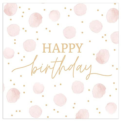 ARTEBENE Serviette Papierserviette Punkte Tissue Aquarellpunkte Dots | 20 Stück | 33x33cm | 3-lagig | Hochwertige Servietten für Feiern, Geburtstage, Kaffee und Kuchen Rosa