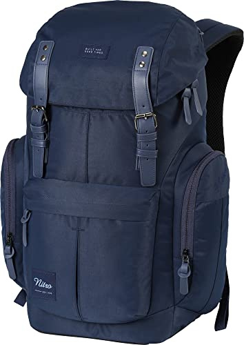 Nitro Daypacker Alltagsrucksack im Retro Look mit Gepolstertem Laptopfach, Schulrucksack, Wanderrucksack oder Streetpack, 32 L, Night Sky