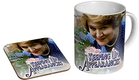 profiles Keeping Up Appearances Hyacinth - Ceramic Coffee Mug + Coaster Gift Set