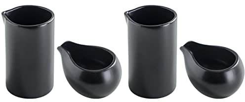 BESTonZON 2 Satz Keramik-Milchkannen Westliche Speisen So?enkr¨¹ Keramik-So?enbeh?lter Dressing Milchk?nnchen Br¨¹he Saucen mit Schwarzem Pfeffer Salatdressing