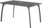 AECOJOY 129,5 cm x 78,7 cm Terrassen-Esstisch aus Metall Rechteckiger Outdoor-Tisch aus Stahl, wetterfester Tisch mit 4,4 cm Schirmloch für Rasen Hinterhofgarten, Dunkelgrau