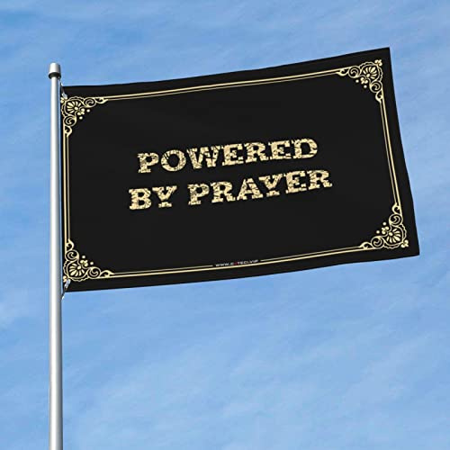 Rv Flag Powered By Prayer Flag Man Cave Decorations Weird Flags (Color : Colour, Size : 152X244CM)