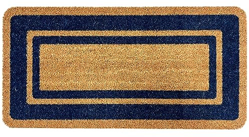Markotex Zerbino Cocco Fibra Naturale e in Gomma Riciclata (33x60, 33x70,40x70, 40x80, 40x90, 50x100, 60x120, 70x140) (Blu, 50x100)