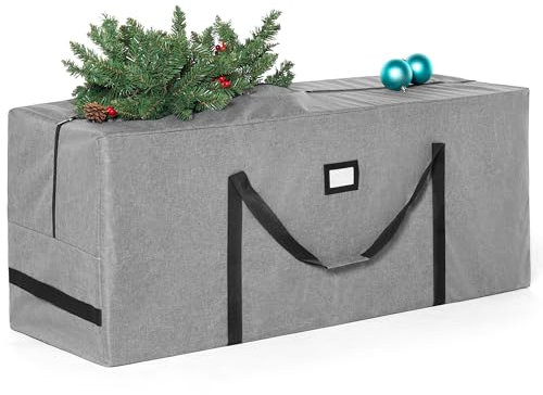 JOIEDOMI Weihnachtsbaum Aufbewahrungstasche, für 9ft/274.32cm künstliche zerlegt Urlaub Baum, strapazierfähige 600D Oxford-Baumtaschen, Wasserdichte Aufbewahrungstasche für Weihnachtsbaum(Grau)