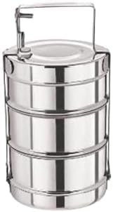 GSV Essentials 14” Stainless Steel Tiffin, 3 Tier Lunch Box, Leakproof, Large and Portable, Tiffin Box Lunch Box for Adults, Kids, and Students,