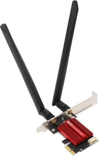 PCIe WiFi Card, AC 1200Mbps Wireless WiFi PCI-E Network Adapter, Bluetooth 4.2, 5GHz/2.4GHz Dual Band PCI Express Internal Network Card, Low-Profile, for Desktop/PC Gaming