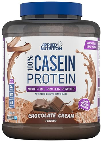 Applied Nutrition Casein Protein Powder - Micellar Casein Supplement, Slow Release Protein (1.8kg - 60 Servings) (Chocolate Cream)