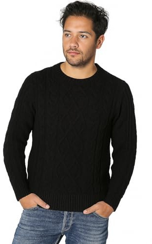 Gamboa Alpaca Maglione Uomo Elegante Manica Lunga Autunno Invernale Pullover
