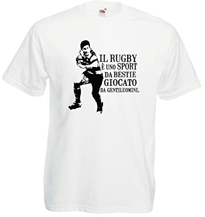 Settantallora - T-Shirt Maglietta J1671 Il Rugby è Uno Sport da Bestie Giocato da Gentiluomini Taglia S