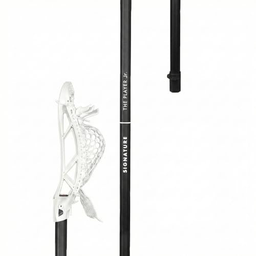 Signature Junior Boy's Lacrosse Stick - 28 - Pro Strung Pocket, Lightweight, Play Ready Aluminum Lacrosse Stick | 28 | Black