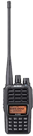 Alinco DJ-VX50 Walkie-Talkie Doble Banda Radioaficionado VHF/UHF, Estanco IP67, Banda Aérea Am, 200 Canales, Batería 1800mAh y Pantalla Tricolor