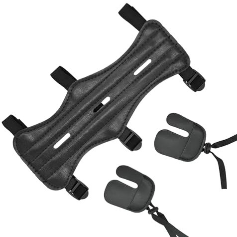 MABAHON Bogenschießen Armschutz,Unterarmschutz,Bogensport Zubehör mit Fingertab, Arm Guard für Jugend Erwachsene Anfän für Bogen Zielübung
