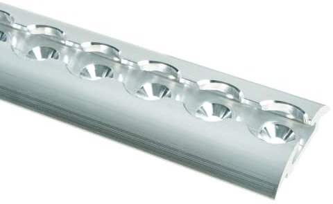 LOADCARE Binario di ancoraggio per airline, semicircolare, forato, in alluminio, per fissaggio del carico, camion, campeggio, rimorchi, auto, colore argento (1, 1,5 m)