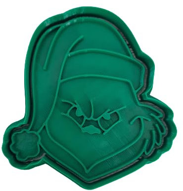 Tagliabiscotti.it - Il Grinch - Set Natale - cookies cutter - formina - Stampo per biscotti o decorazioni torte in pasta di zucchero (Grinch Viso)