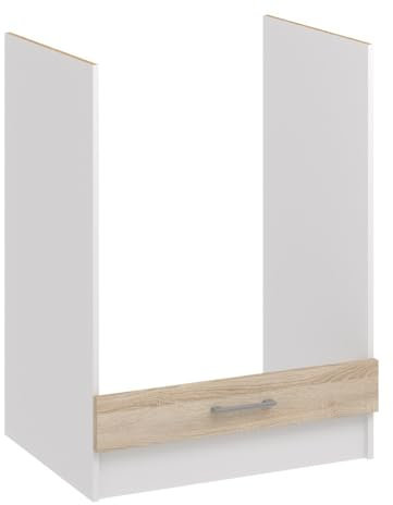 roe furniture Herdumbauschrank 60 cm - Küchenschrank - Küchenmöbel - Küchenunterschrank - Schrank Küche - Küchenschränke Einzeln Licht Sonoma