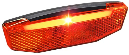 Zeekpowa Cykelbakljus - LED cykellampa på baksidan StVZO/ECE-certifierad, vidvinkel och IPX6 vattentät - 34 g ultra bakre cykel LED-lampa, kompatibel med 6 V-48 V och 80 mm pakethållare