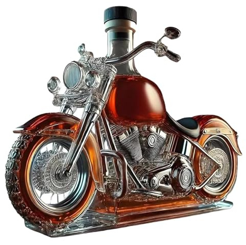300 ml vinkaraff, whiskykaraff staty, whiskykaraffstatyer i motorcykeldesign, whisky-vinflaskor-skulpturer av glas i motorcykelstil, vinförvaringsbehållare (1 st.)
