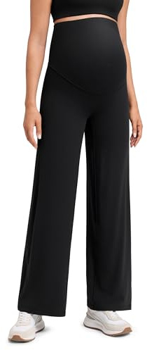 CRZ YOGA Maternity Wide Leg Pants 30 | Softretch, Ultimate Comfort, Next to Skin, Yoga, No Front Seam, U-shaped Belly, Seamless Waistband, Pregnancy and Postpartum