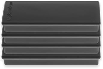 Discofix Rechtmagnete in schwarz Größe: 55 x 22 x 8 mm, 4 Stk