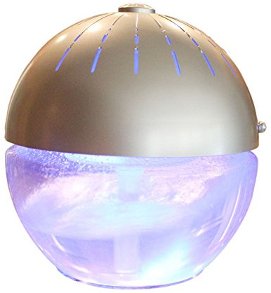 EcoGecko Earth Globe Air Revitalizer, Air Washer, Air Freshener, Room Aromatizer, Aroma and Essential Oil Diffuser with 10ML Lavender Oil, Silver