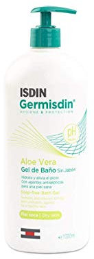 ISDIN Germisdin Aloe Vera Body Wash - Soap-Free Syndet Gel for Dry & Itchy Skin - Hydrates, Soothes & Protects - Daily Hygiene, Family Size 1000ml