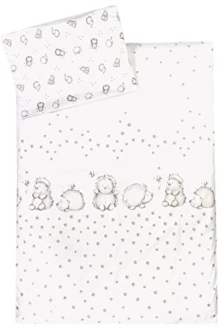 Julius Zöllner Kinderbettwäsche 100% Baumwolle, Standard 100 by OEKO-TEX, made in Germany, Gr. 100x135 + 40x60 cm, Igelchen