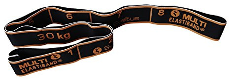 sveltus Elastiband Multi 30 kg 8 Griffschlaufen Fitnessband Widerstandstraining