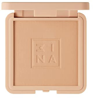 3INA MAKEUP - The Compact Powder 613 - Nude - Fini Soyeux Naturel - Couvrance Uniforme - Texture Confortable et Lumineuse - Facile à Estomper - Poudre minérale - Vegan - Cruelty Free