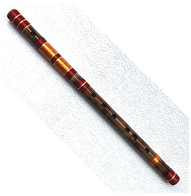 Premium konsert bambu flöjt E-våg mellanstek bansuri med lock och fodral