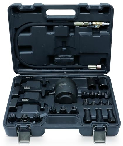 CCLIFE 24tlg Diesel Einspritzdüsen Abzieher mit Injektor-Klaue Pneumatischer Injektor Abzieher mit Adapter Kompatibel mit Bosch Delphi Denso Siemens