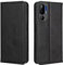 EASSGU Handyhülle für HTC U24 Pro (6.8 Inches) Flip Folio PU Leder Magnetschalter Schutzhülle, [3 Kartenfach] [1 Wallet] Stand Case - Schwarz