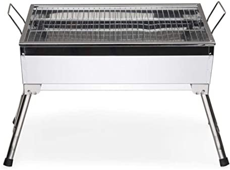 Barbecue Barbecue Barbecue Camping Barbecue Portable en Acier Inoxydable Pliable Barbecue Pliable Barbecue au Charbon de Bois Poêle Shish Kebab Barbecue Patio Camping Barbecue Grill Extérieu