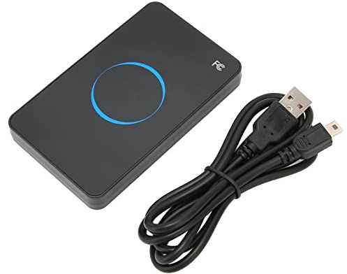 Square Card Reader,ID Card Reader R80D 125kHz Card Skimmer Nfc Reader Writer USB Interface ID Card Reader with LED Indicator Light/Buzzer
