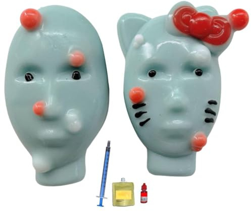 Pimple Popper, Pimple Popping Fidget con strumenti di riempimento, strano brufolo che scoppia, antistress riutilizzabile novità popper, sollievo brufolo