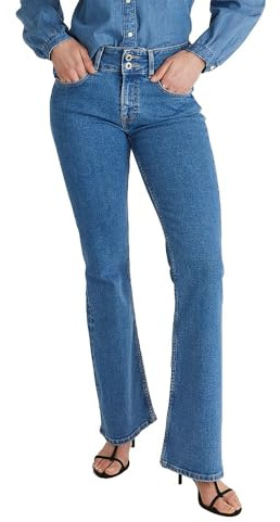 Pepe Jeans Jeans Acampanados MW Venus para Mujer, Color Azul (Denim-3SA), 34W/30L