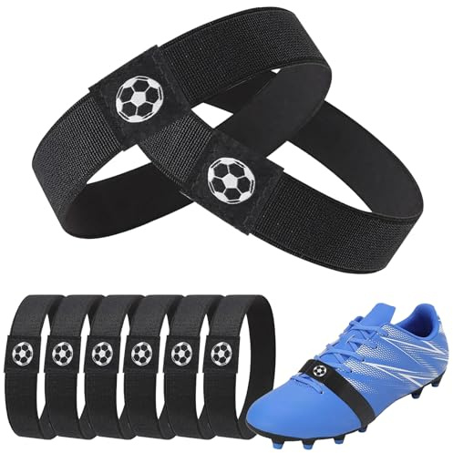 YFLeomry Skosnören fixeringstejp – skosnören fixeringsband fotboll – triathlon snörhållare lämplig för sportskor fritidsskor, svart, 26cm-8pcs