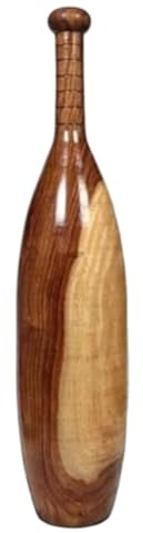 Wooden Mugdar/Meel/Clubbell 5KG Traditional Indian Karla Kattai for Strength Handcrafted Sheesham Wood Fitness Equipment.