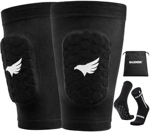 GLIDEEK Light Pro Mini Espinilleras Integradas para Fútbol, Niño y Adulto