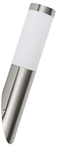 Smartwares – Außenleuchte –Wandfackel – Edelstahl – E27-Sockel – IP44, Silber